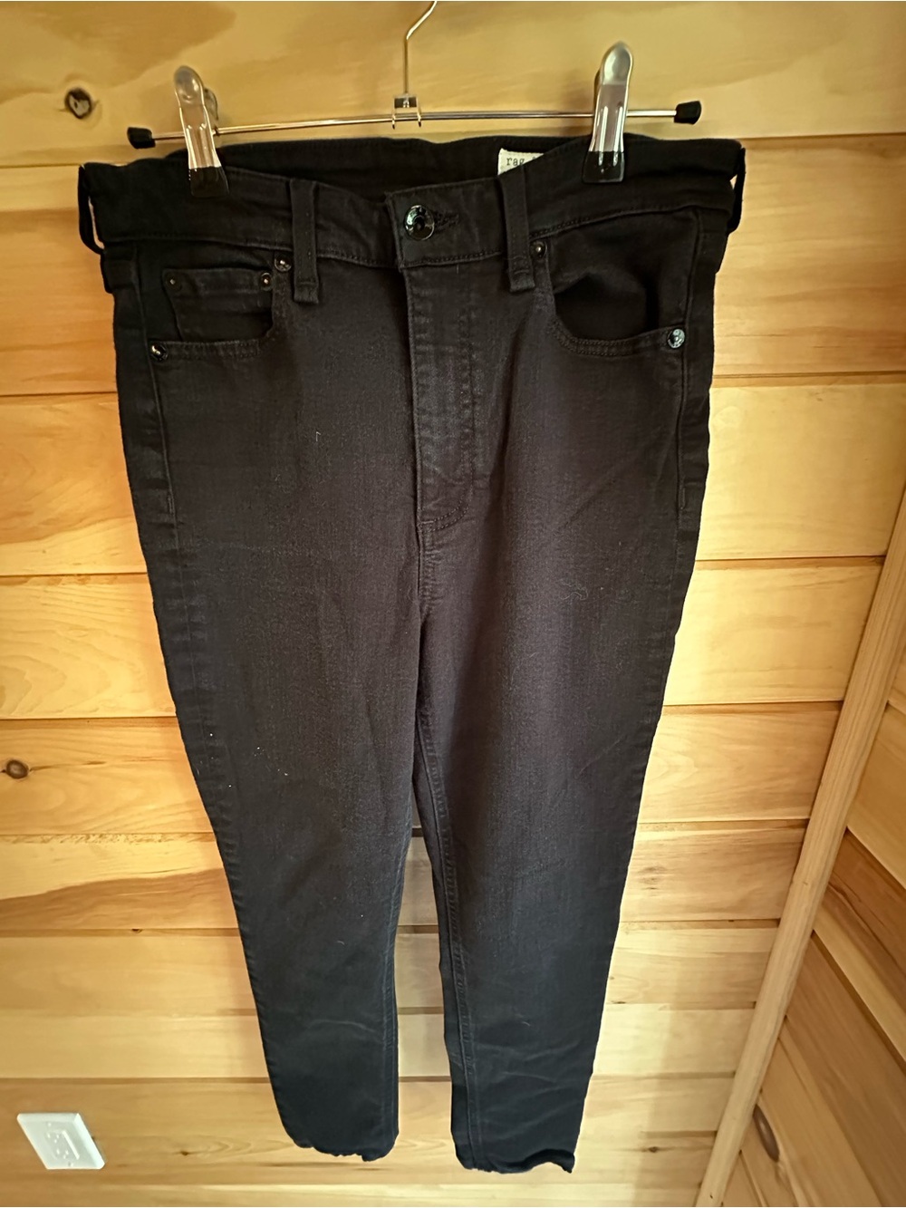 Rag & Bone High-rise Skinny Black Jeans